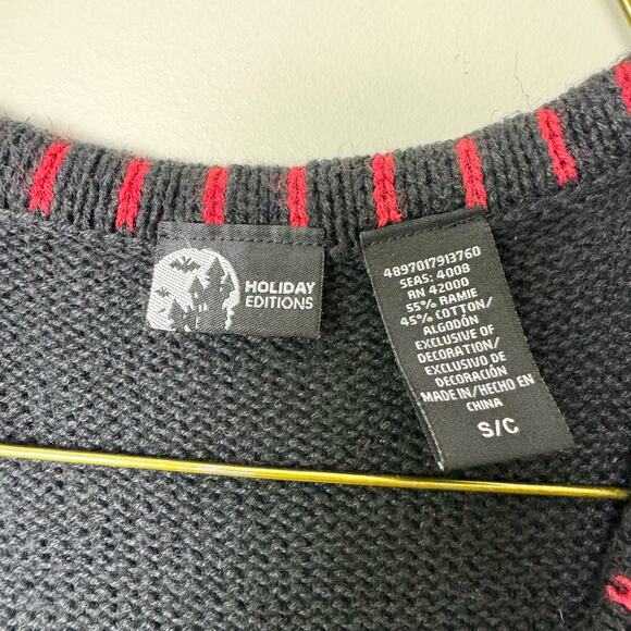 Holiday Editions VINTAGE‎ Fall embroidered applique bedazzle sweater vest SMALL - Picture 3 of 6